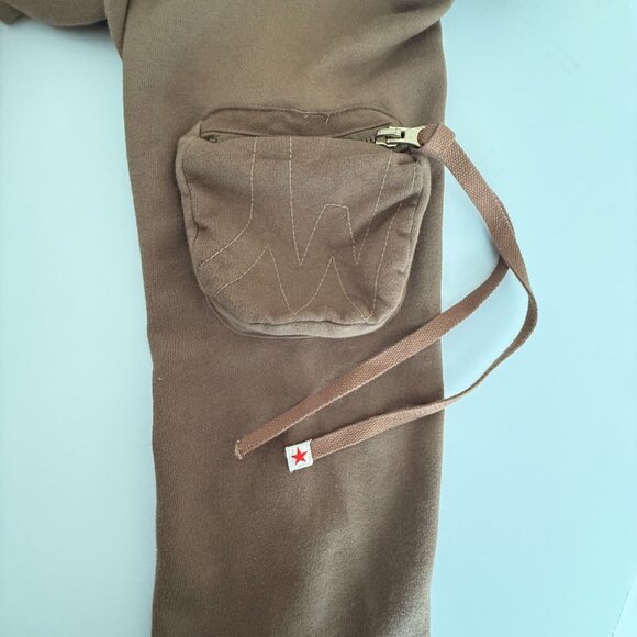 Johnny Was Los Angeles Khaki Two-Way Zip Hoodie Medium - Picture 6 of 13